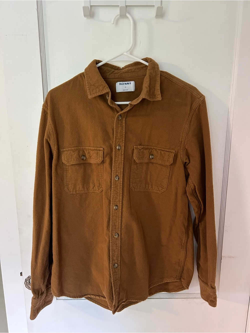 Old Navy Men's Brown Corduroy Button-Down Shirt Jacket